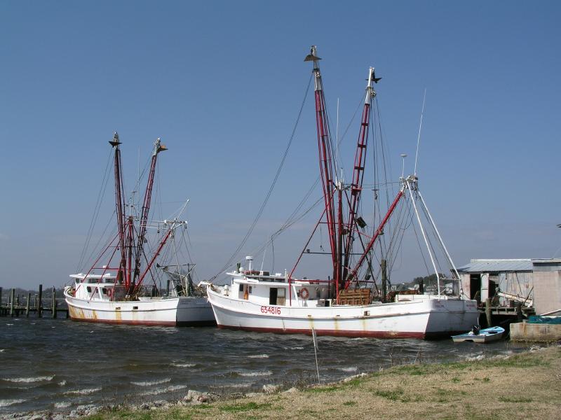 Swansboro Fishing Boats at Dock