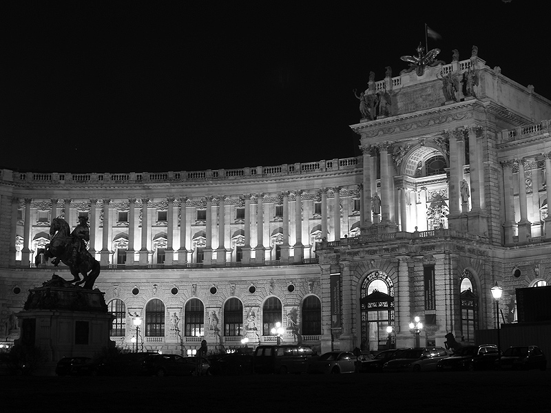 The Hofburg at night