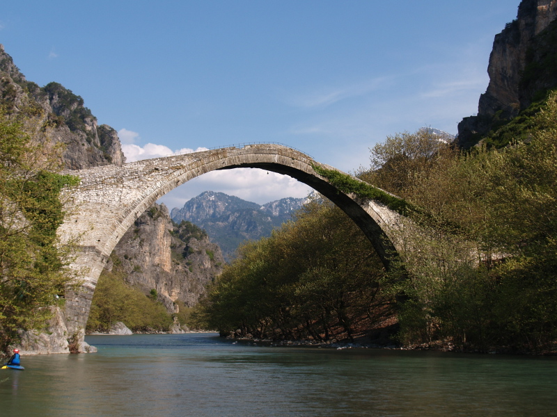 Konitsa's stone bridge, in Epirus