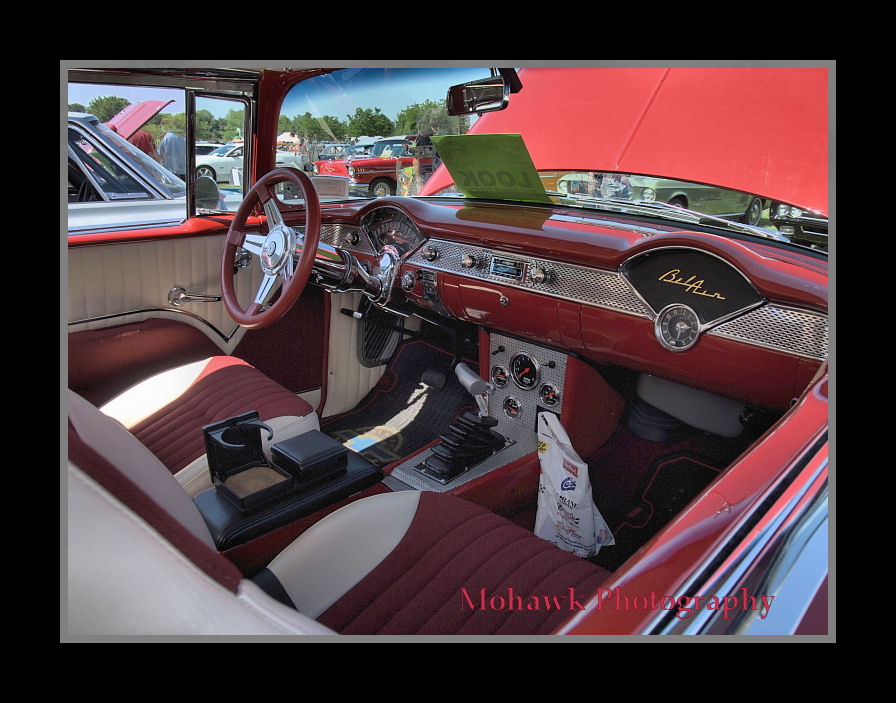1957 Chevy Bel Air in car show in Badgerow Park Greece New York