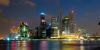 Singapore business district at night by Alfred Molon