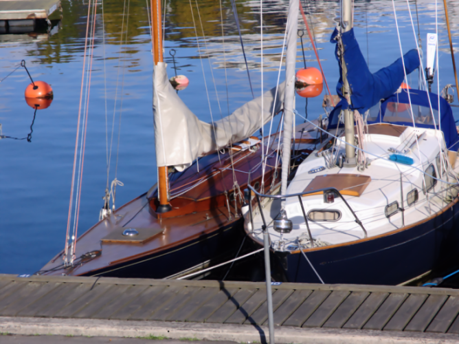 Pair of Moored Boats - Denoised
