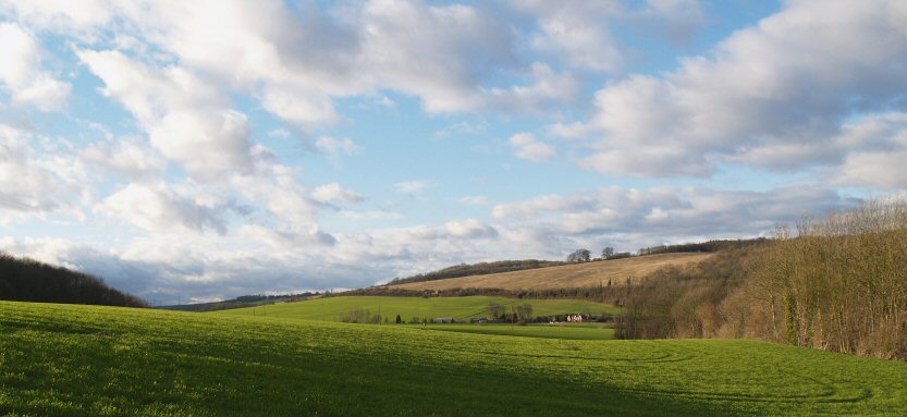 Clouds over field, Cuxton.