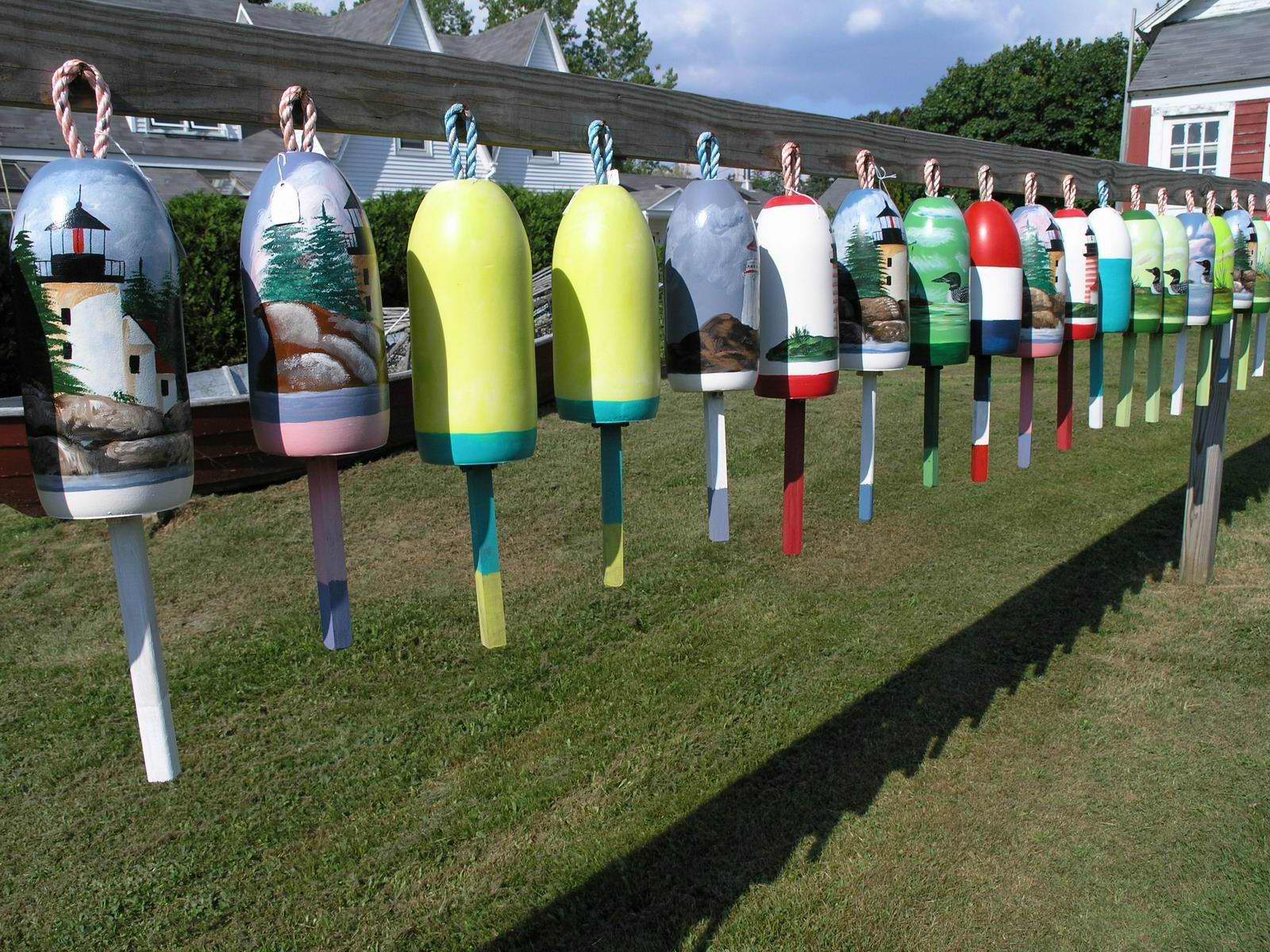 Painted Lobster Buoys