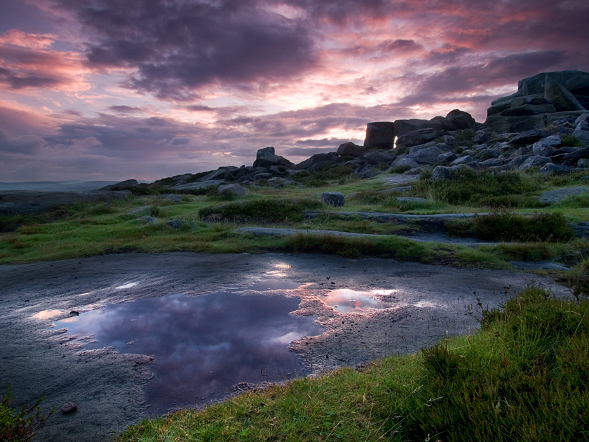 Sunset at Over Owler Tor