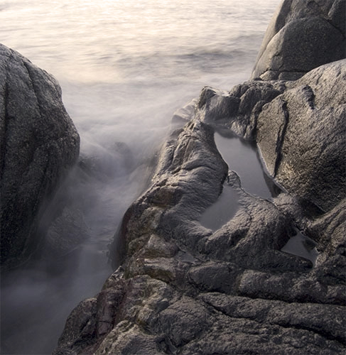 Steaming rocks