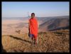 Young Masai over the Ngorongoro Crater