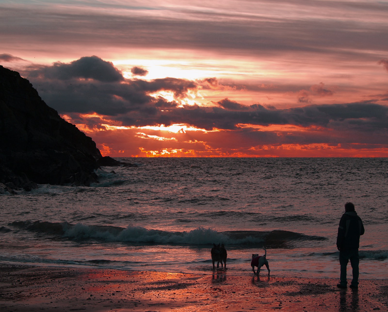 Sunset, Fenella beach