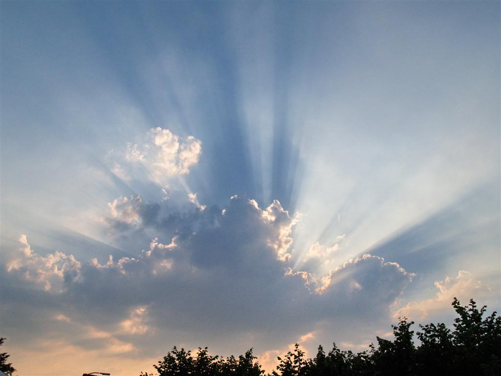 Sun behind a cloud