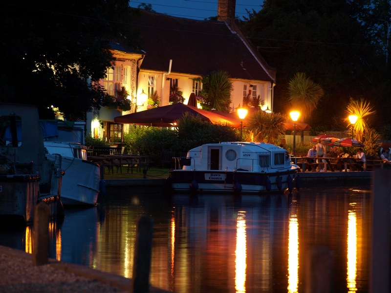 River at night