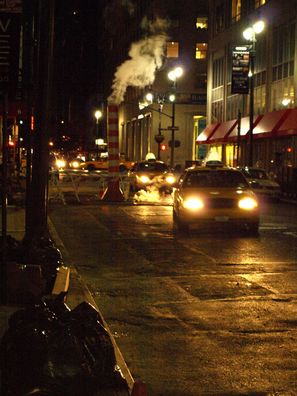 NY Street at night