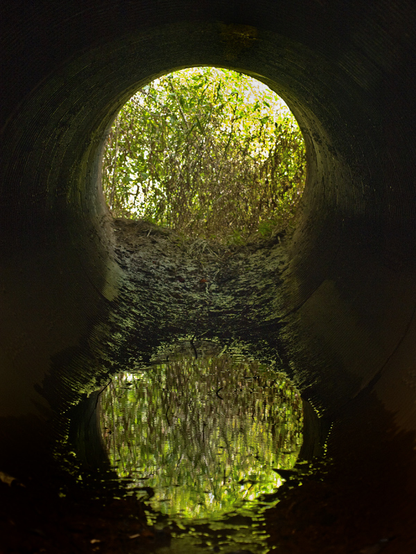Reflection in a culvert pipe