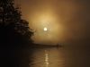 Sunrise through fog by Eben Gay